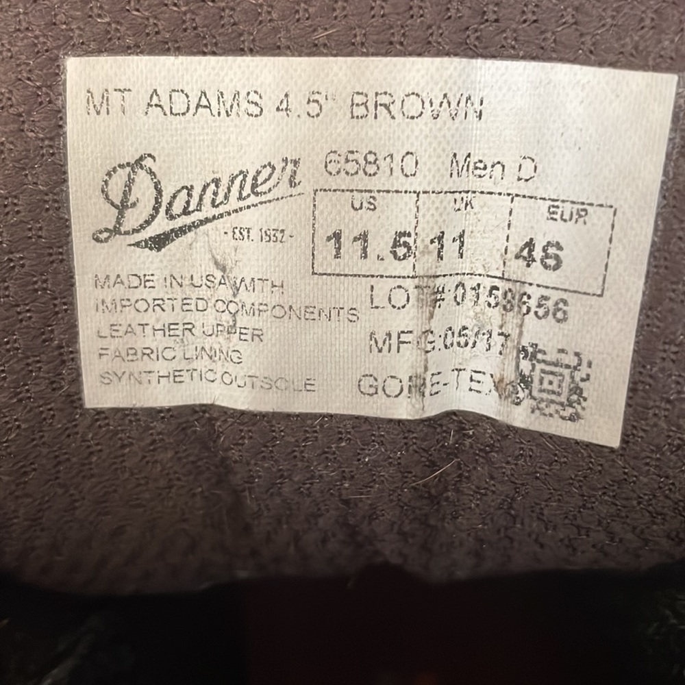 DANNER GoreTex Mt Adams 4.5” Brown Boot Size 11.5 - Picture 9 of 14